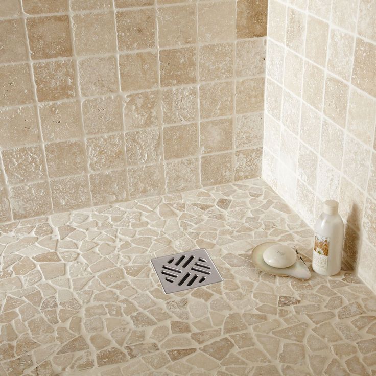 - Fliesen | TRAVERTIN LIGHT MIX | Getrommelt - 10 x 10 x 1 cm - Fliesen | Afrika Naturstein