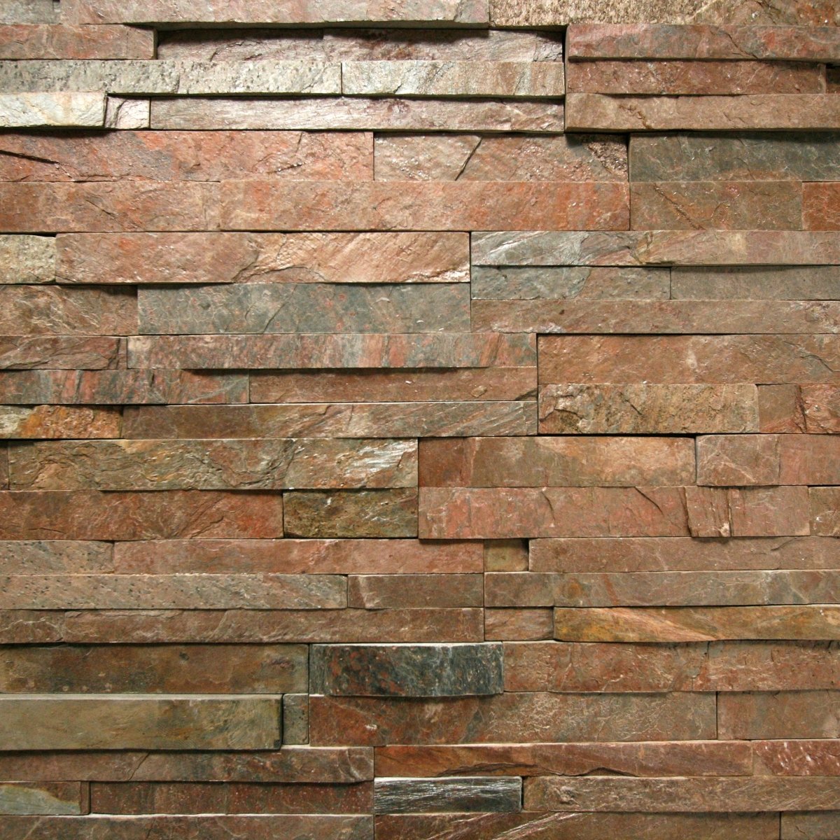Naturstein Verblender aus Quarzit von COPPER QUARZIT, strukturierte Oberfläche, ideal für Wandgestaltung im Innen- und Außenbereich