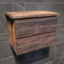 - RIAU Hängeschrank 65 x 48 x 44 cm - Dunkel (gebrannt) - Badgestaltung | Afrika Naturstein