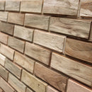 - BRICK | Holzverblender | 21x6 - 1 Stück 21x6 cm - Verblender | Afrika Naturstein
