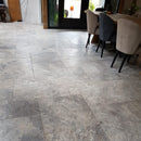 - Muster | Fliesen | TRAVERTIN SILVER | Getrommelt - ca. 20 x 20 cm - Muster | Afrika Naturstein
