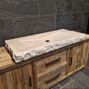 - BILBAO | Waschtisch | Travertin roh - 125 x 55 x 10 cm - Badgestaltung | Afrika Naturstein