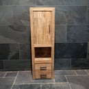 - TIMOR 3 Hochschrank 50 x 40 x 160 cm - Rechts drehende Tür - Badgestaltung | Afrika Naturstein