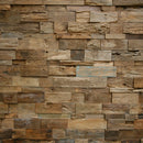 Verblender - Holzverblender - Wandverblender - Wandverkleidung - Paneele - Teak - Altholz - Indo - 07 - INDO | Holzverblender - 1 Stück 50x20 cm - Verblender | Afrika Naturstein