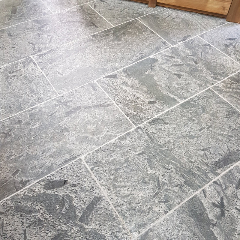 Quarzitfliesen | Geschliffen und gebürstet - ca. 20 x 20 cm - Muster