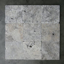 - Muster | Fliesen | TRAVERTIN SILVER | Getrommelt - ca. 20 x 20 cm - Muster | Afrika Naturstein