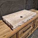- BILBAO | Waschtisch | Travertin roh - 86 x 45 x 10cm - Badgestaltung | Afrika Naturstein