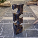 - Toilettenpapierhalter Teak Altholz Unikat - 5 Rollen Burned Wood - Badgestaltung | Afrika Naturstein