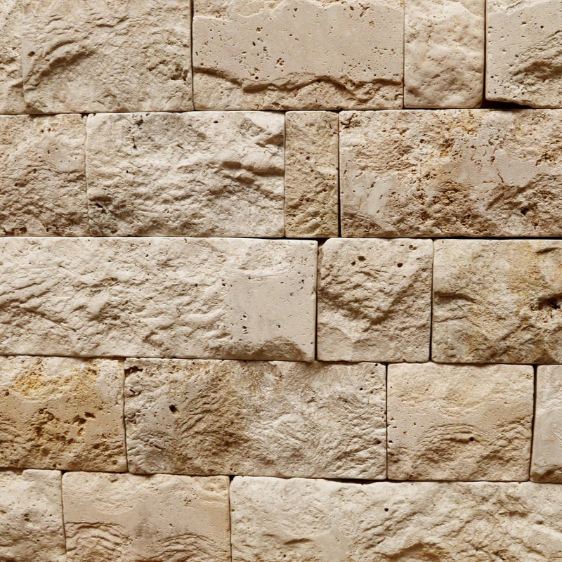 - Naturstein Verblender | SPLITFACE Travertin | FL 20 - 45 x 15 x 2,0 - 3,5 cm - Verblender | Afrika Naturstein