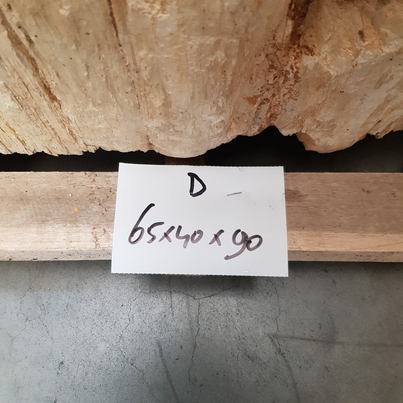 D ZAKYNTHOS Standwaschbecken versteinertes Holz 65 x 40 x 90 cm