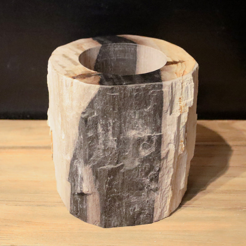 WC Bürstenhalter aus versteinertem Holz(Fossil Wood)