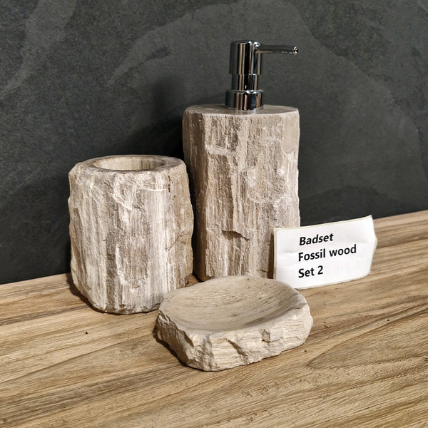 Versteend hout | 3-delig, set