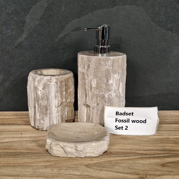 Versteend hout | 3-delig, set