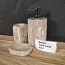 Versteend hout | 3-delig, set