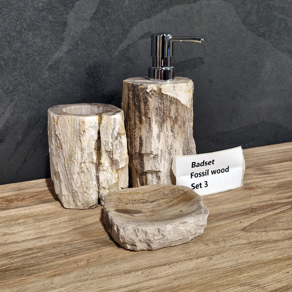 Versteend hout | 3-delig, set