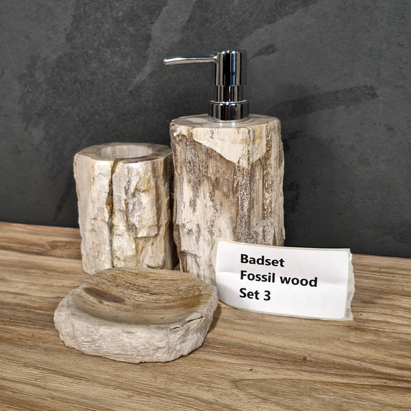 Versteend hout | 3-delig, set