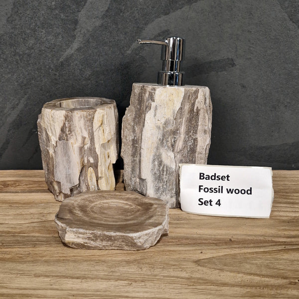 Versteend hout | 3-delig, set