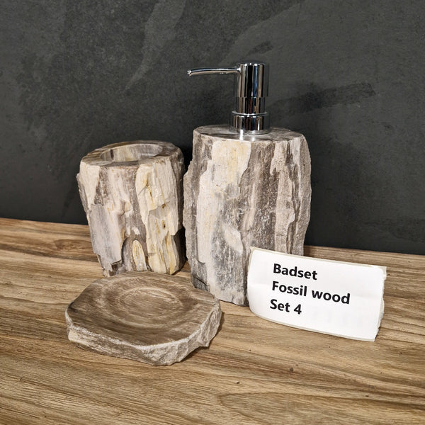 Versteend hout | 3-delig, set