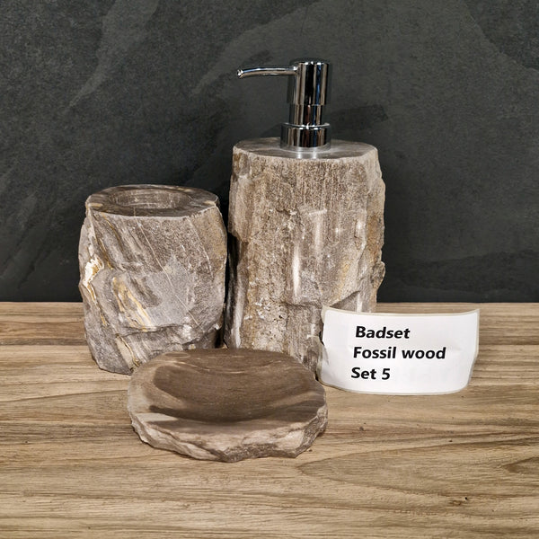 Versteend hout | 3-delig, set