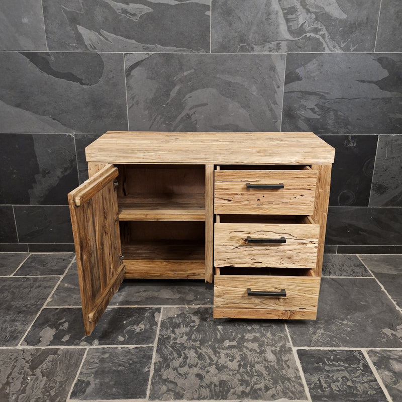 Teakholz Badezimmer-Unterschrank | Schlichte Eleganz aus Naturmaterial | Model 2 - Badgestaltung