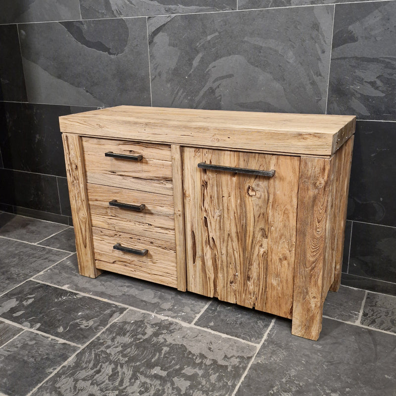 Teakholz Badezimmer-Unterschrank | Schlichte Eleganz aus Naturmaterial | Model 2 - Badgestaltung