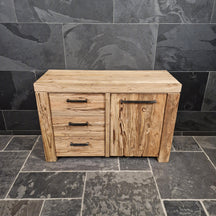 Bali Teakholz Badezimmer-Unterschrank, schlichtes Design, Naturmaterial, rechteckige Form, Badezimmermöbel, Model 2