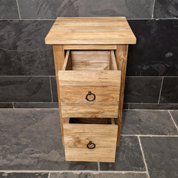 Unterschrank aus recyceltem Holz | Nachhaltig & kompakt | Model 3 - Afrika Naturstein & Teak Shop