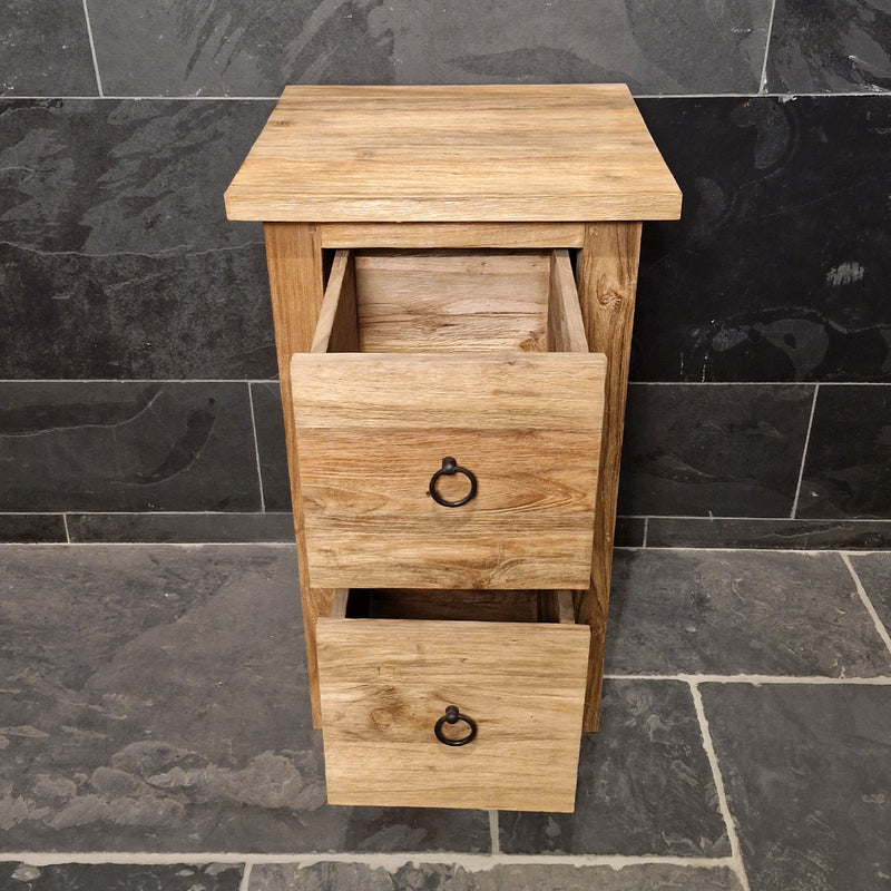 Unterschrank aus recyceltem Holz | Nachhaltig & kompakt | Model 3 - Afrika Naturstein & Teak Shop