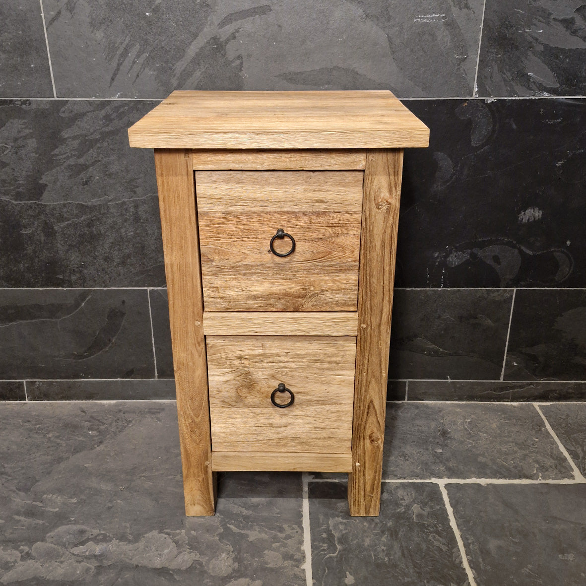 Unterschrank aus recyceltem Holz | Nachhaltig & kompakt | Model 3 - Afrika Naturstein & Teak Shop