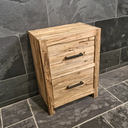 Teak Badmöbel | Kompakte Ausführung aus recyceltem Holz | Model 9 - Badgestaltung