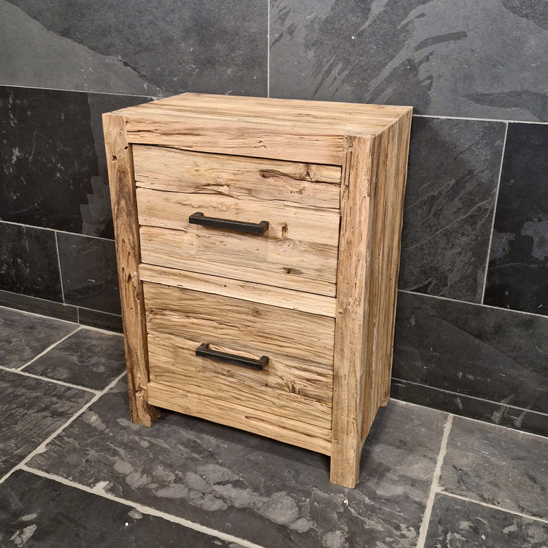 Teak Badmöbel | Kompakte Ausführung aus recyceltem Holz | Model 9 - Badgestaltung