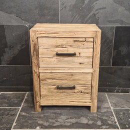 Teak Badmöbel | Kompakte Ausführung aus recyceltem Holz | Model 9 - Badgestaltung