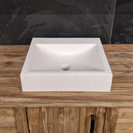 Waschtisch | Terrazzo gebrochenes Weiß | Verschiedene Größen