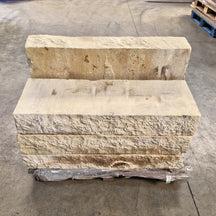 Sandstein Mint Blockstufen in Beige, 100 x 35 x 16 cm, Naturstein Kantsteine für Garten und Terrasse