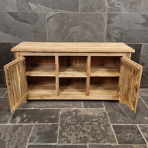 Badezimmer-Unterschrank aus recyceltem Holz von Borneo, natürliches Design, pflegeleicht, Maße 156x50x80cm, Modell 2