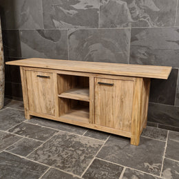 Badezimmer-Unterschrank aus recyceltem Holz | Natürlich & pflegeleicht | Model 2 - Badgestaltung