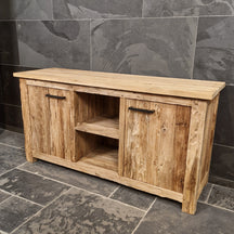 Badezimmer-Unterschrank aus recyceltem Holz von Borneo, natürliches Design, pflegeleicht, Maße ca. 156x50x80 cm, Modell 2