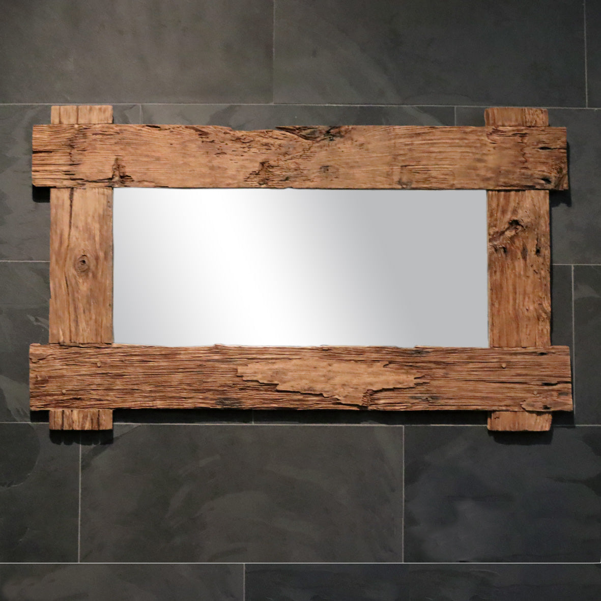 EROSI Spiegel Teakholz 150 x 90 cm, Einzelstück
