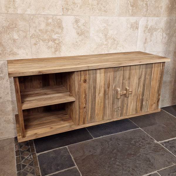 Teakhouten hangkast voor badkamer | Natuurlijk design