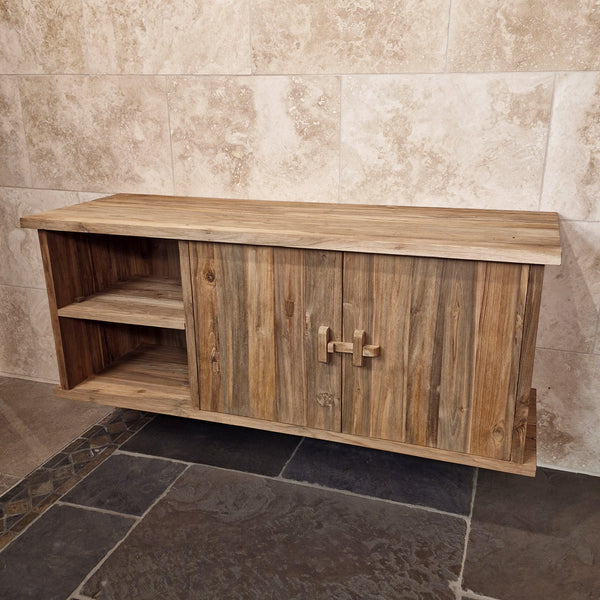 Teakhouten hangkast voor badkamer | Natuurlijk design