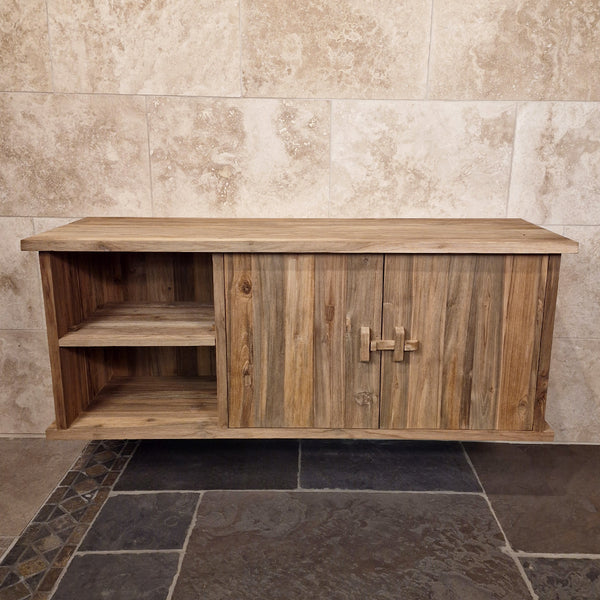 Teakhouten hangkast voor badkamer | Natuurlijk design