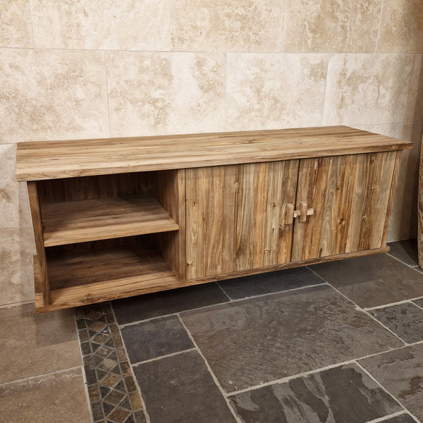 Teakhouten hangkast voor badkamer | Natuurlijk design