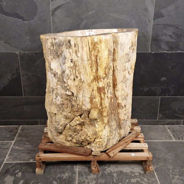 Staande wastafel versteend hout | 86 x 54 x 92 cm | D2