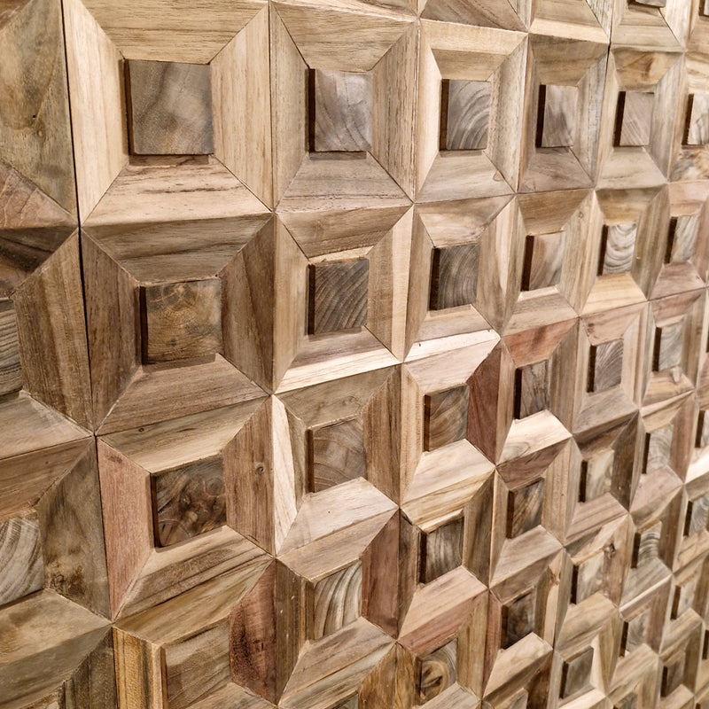 Holzverblender | 10 x 10 cm | Teakholz - Verblender