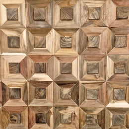 Holzverblender | 10 x 10 cm | Teakholz - Verblender
