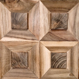 Holzverblender | 10 x 10 cm | Teakholz - Verblender
