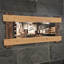 EROSI Spiegel A12 aus recyceltem Teakholz, 180x80 cm, moderne Badgestaltung mit nachhaltigem Design