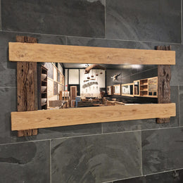 EROSI Spiegel | A12 - 16 | Recyceltes Teakholz | 180 x 80 cm - Badgestaltung