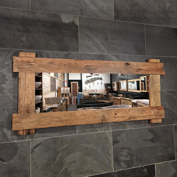 EROSI Spiegel | A12 - 16 | Gerecycled teakhout | 180 x 80 cm