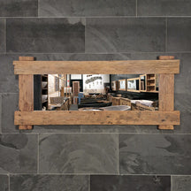 Recyceltes Teakholz Spiegel von EROSI, Badgestaltung, 180x80 cm, modernes Design, langlebiges Material, natürliche Holzoptik